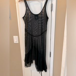 Women’s Simply Black Mesh Layering Slip Asymmetrical Hem Size 14 - never worn